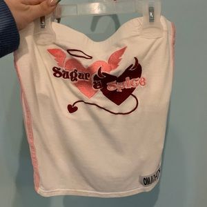 Sugar and spice tube top